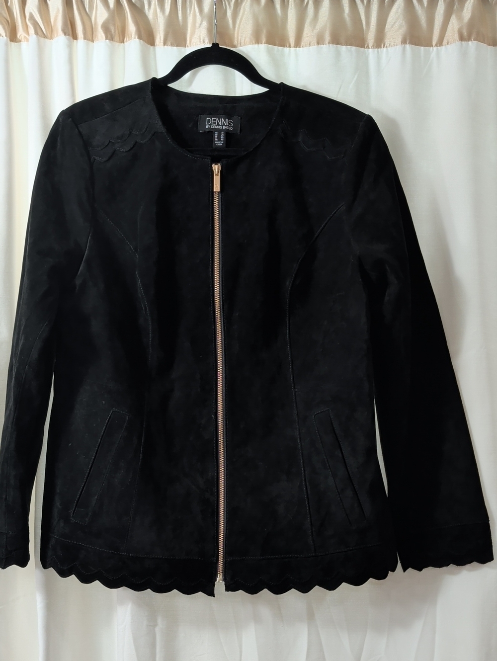 Dennis By Dennis Basso Black Leather Jacket